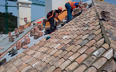 Colocación de Teja con mortero